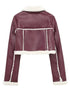 'Josselyn' Faux Fur Cropped Leather Jacket - Celes Fashion